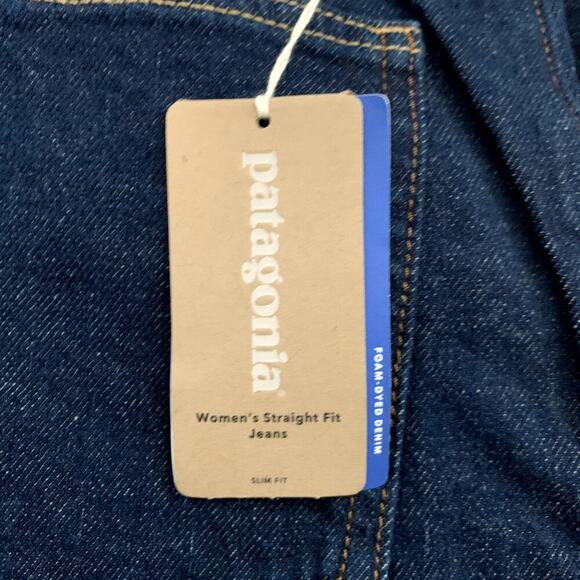 Patagonia Women's Straight Fit Dark Wash Denim Jeans Size 31 NWT Classic Outdoor - Picture 4 of 7